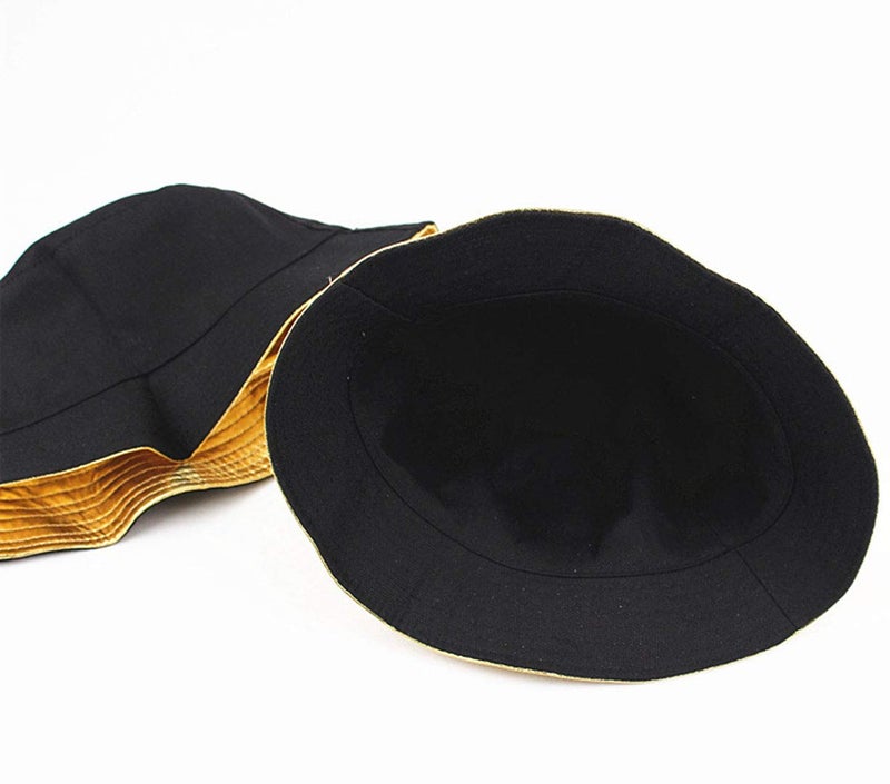 Joylife Metallic Bucket Hat Trendy Fisherman Hats Unisex Reversible Packable Sun Cap, Gold - Image 5